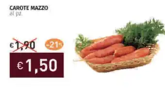 Prezzemolo e Vitale Carote mazzo offerta