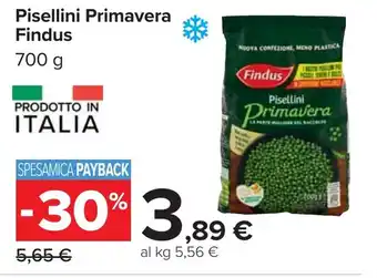 Carrefour Pisellini Primavera Findus offerta