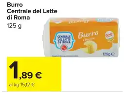 Carrefour Burro Centrale del Latte di Roma offerta