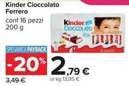 Carrefour Kinder Cioccolato Ferrero offerta