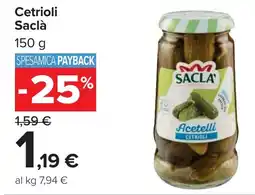 Carrefour Cetrioli Saclà offerta