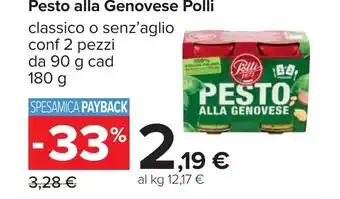 Carrefour Pesto alla Genovese Polli offerta