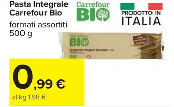 Carrefour Pasta Integrale Carrefour Bio offerta