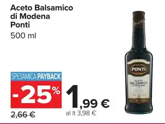 Carrefour Aceto Balsamico di Modena Ponti offerta