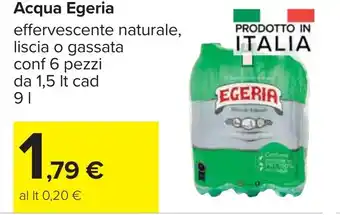 Carrefour Acqua Egeria offerta