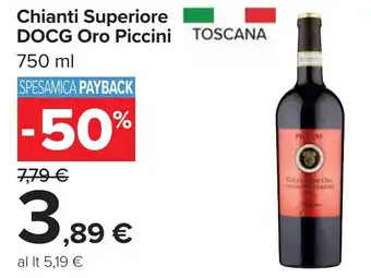 Carrefour Chianti Superiore DOCG Oro Piccini offerta