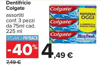 Carrefour Dentifricio Colgate offerta