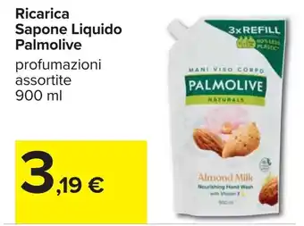 Carrefour Ricarica Sapone Liquido Palmolive offerta