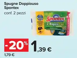 Carrefour Spugne Doppiouso Spontex offerta