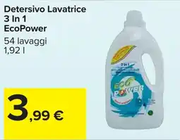 Carrefour Detersivo Lavatrice 3 In 1 EcoPower offerta