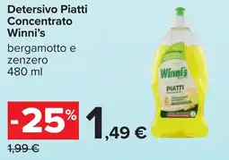 Carrefour Detersivo Piatti Concentrato Winni's offerta