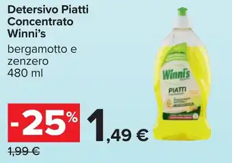 Carrefour Detersivo Piatti Concentrato Winni's offerta