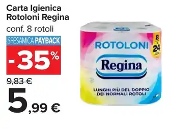 Carrefour Carta Igienica Rotoloni Regina offerta