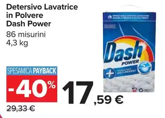 Carrefour Detersivo Lavatrice in Polvere Dash Power offerta