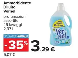 Carrefour Ammorbidente Diluito Vernel offerta