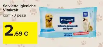 Carrefour Salviette Igieniche Vitakraft offerta