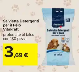 Carrefour Salviette Detergenti per il Pelo Vitakraft offerta