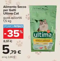 Carrefour Alimento Secco per Gatti Ultima Cat offerta