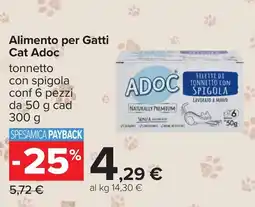 Carrefour Alimento per Gatti Cat Adoc offerta