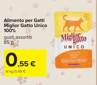 Carrefour Alimento per Gatti Miglior Gatto Unico 100% offerta