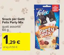 Carrefour Snack per Gatti Felix Party Mix offerta