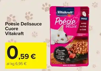 Carrefour Poesie Delisauce Cuore Vitakraft offerta