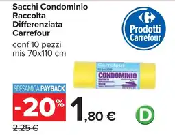 Carrefour Sacchi Condominio Raccolta Differenziata Carrefour offerta