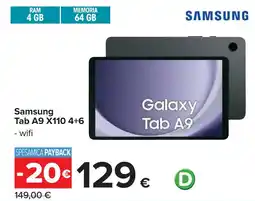 Carrefour Samsung Tab A9 X110 4+6 offerta