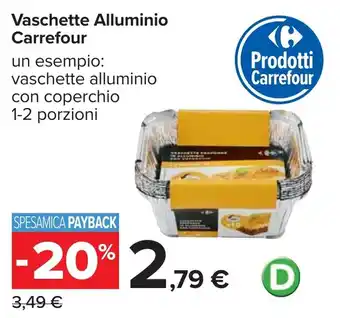 Carrefour Vaschette Alluminio Carrefour offerta