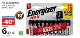 Carrefour Pile Energizer Max offerta