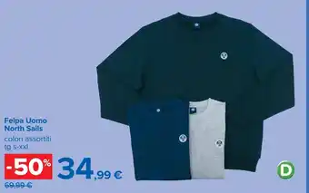 Carrefour Felpa Uomo North Sails offerta