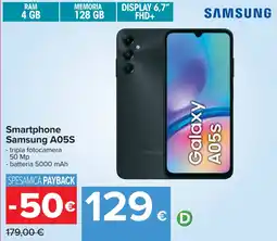 Carrefour Smartphone Samsung A05S offerta