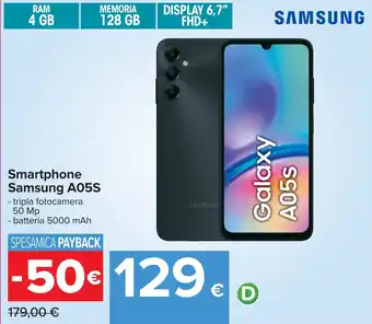 Carrefour Smartphone Samsung A05S offerta