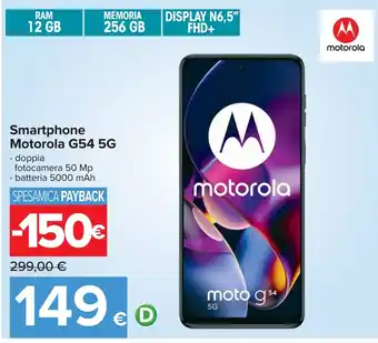 Carrefour Smartphone Motorola G54 5G offerta