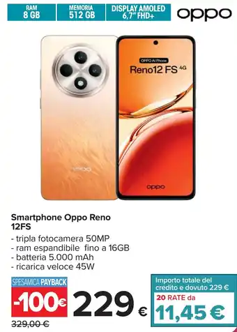 Carrefour Smartphone Oppo Reno 12FS offerta