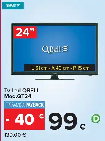 Carrefour Tv Led QBELL Mod.QT24 offerta