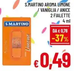 A&O S.martino aroma limone / vaniglia / anice 2 fialette offerta