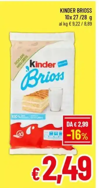 A&O Kinder brioss offerta