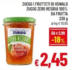 A&O Zuegg i frutteti di oswald zuegg zero residui 100% da frutta 230 g offerta