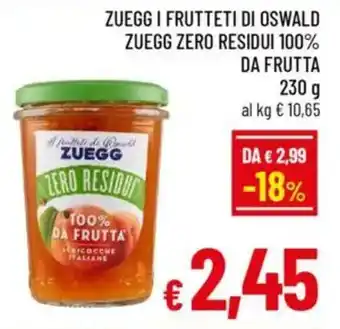 A&O Zuegg i frutteti di oswald zuegg zero residui 100% da frutta 230 g offerta