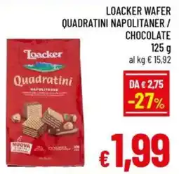 A&O Loacker wafer quadratini napolitaner/ chocolate offerta