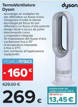 Carrefour TermoVentilatore Dyson offerta