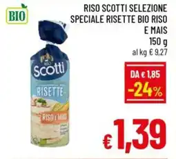 A&O Riso scotti selezione speciale risette bio riso e mais offerta