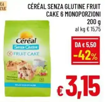 A&O Céréal senza glutine fruit cake 6 monoporzioni offerta