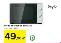 Carrefour Simpl Forno Microonde SMG20L offerta