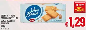 A&O Selex vivi bene frollini novellini senza zuccheri aggiunti offerta