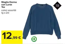 Carrefour Maglia Donna con Lurex Tex offerta