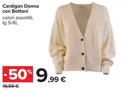 Carrefour Cardigan Donna con Bottoni offerta