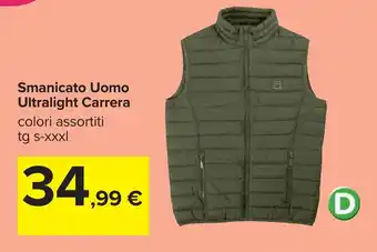 Carrefour Smanicato Uomo Ultralight Carrera offerta