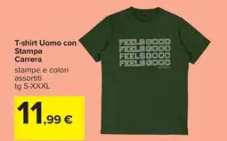 Carrefour T-shirt Uomo con Stampa Carrera offerta